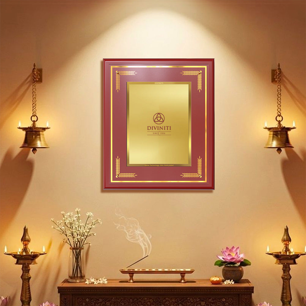 Diviniti MDF Frame Personalised Wall Mount Photo Frame in 24K Gold Plated Foil