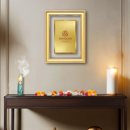 Diviniti Double Glass Frame Personalised Wall Photo Frame in 24K Gold Plated Foil