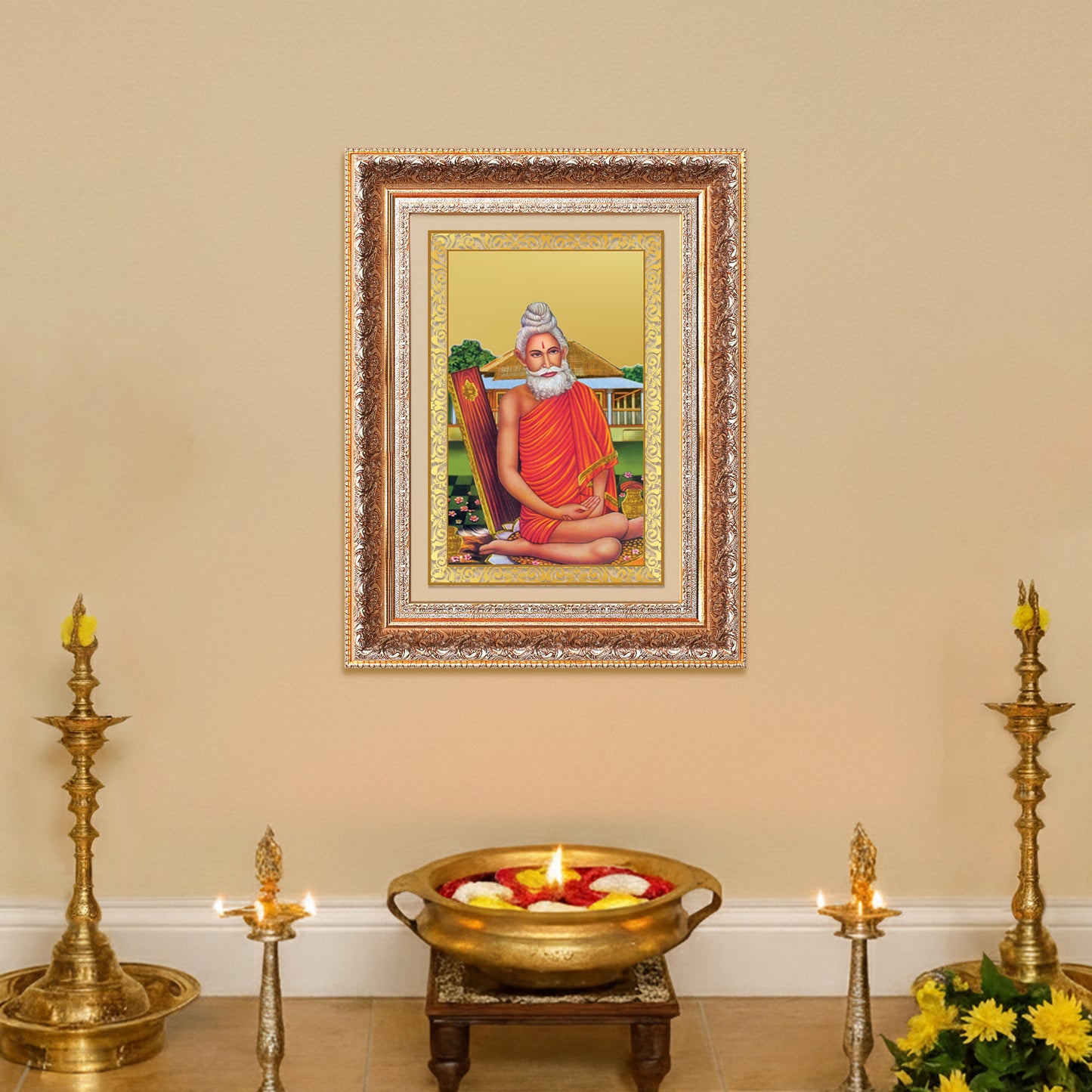 Baba Lokenath | Lokenath Brahmachari for Wall Photo Frame in 24K Gold Plated Foil