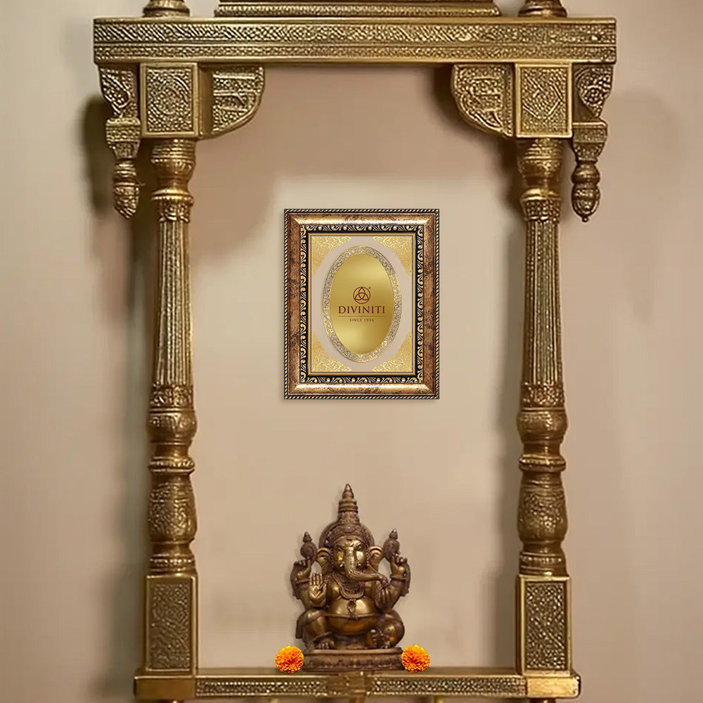 Diviniti Double Glass Frame Personalised Tabletop and Wall Photo Frame in 24K Gold Plated Foil