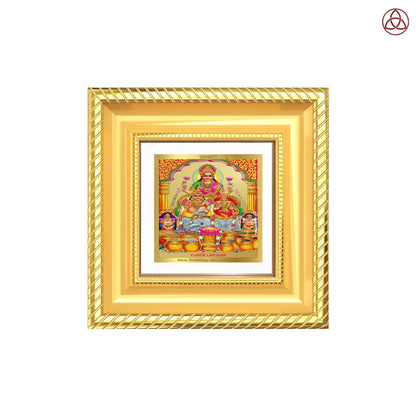 Lakshmi Kuber | Divine Wealth Duo Tabletop Frame in 24K Gold Plated Foil