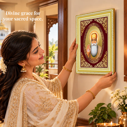 24K Gold-Plated Guru Nanak BG Frame | Premium Gift Box | 26x20 CM