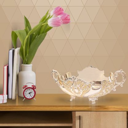 DIVINITI 24K Gold Plated Fruits Bowl Luxurious Touch Your Exquisite Luxury for Home Office Décor Gift (13x37x16 CM)