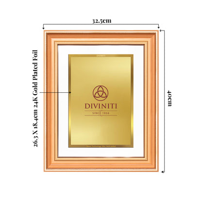 Diviniti Double Glass Frame Personalised Wall Photo Frame in 24K Gold Plated Foil | HP-15-01-S3.5