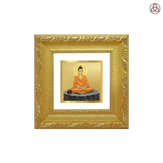 Lord Buddha| Meditation Tabletop Frame in 24K Gold Plated Foil