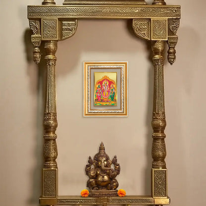 Diviniti 24K Gold Plated Murugan Velli (Classic) Divine Wall and Table Top Frame for Home Mandir & Office Decor | Luxury Spiritual Gift
