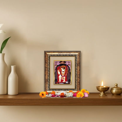 Diviniti 24K Gold Plated Mehndipur Balaji Divine Table Top Frame for Home Mandir & Office Decor | Luxury Spiritual Gift