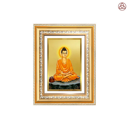 Lord Buddha| Wall & Tabletop Photo Frame in 24K Gold Plated Foil