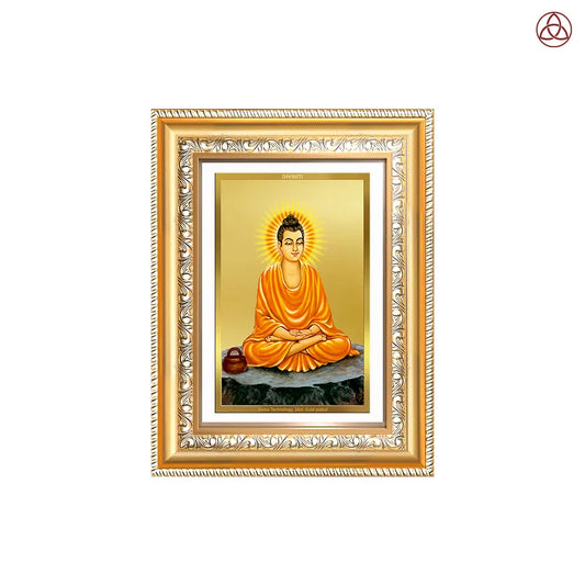 Lord Buddha| Wall & Tabletop Photo Frame in 24K Gold Plated Foil