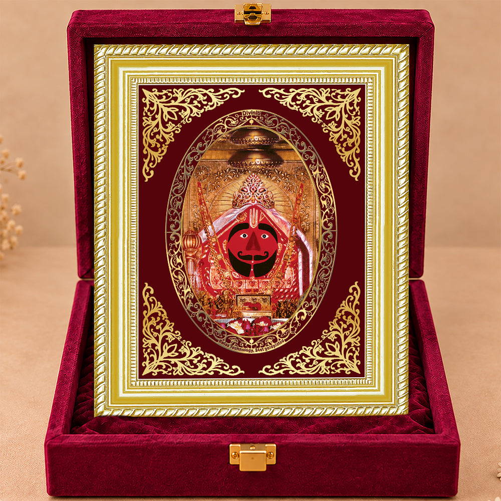 24K Gold-Plated Salasar Balaji Frame | Premium Gift Box | 26x20 CM