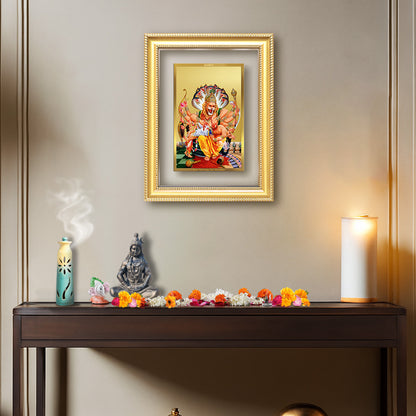 Diviniti 24K Gold Plated Narasimha (Classic) Divine Wall Frame for Home Mandir & Office Decor | Luxury Spiritual Gift