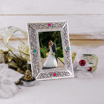 Pure Silver Vintage Photo Frame Rectangle Shape (19x25 cm 368g)