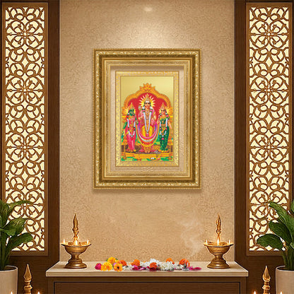 Diviniti 24K Gold Plated Murugan Velli (Classic) Divine Wall Frame for Home Mandir & Office Decor | Luxury Spiritual Gift