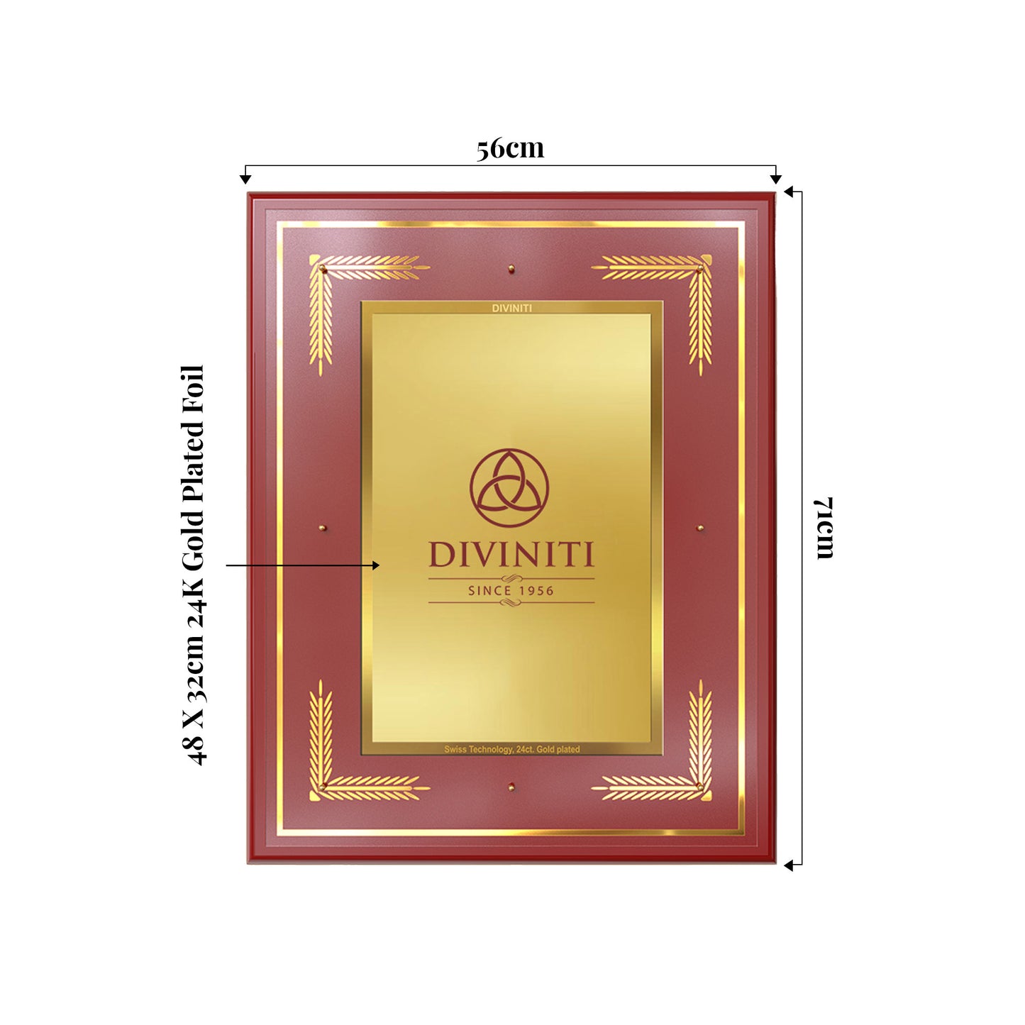 Diviniti MDF Frame Personalised Wall Mount Photo Frame in 24K Gold Plated Foil | MDF-S4.5