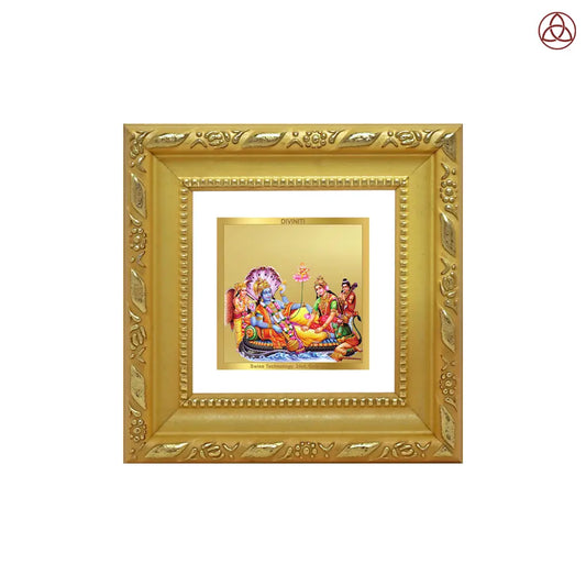 Lakshmi Vishnu Kshir Sagar | Divine Abode Tabletop Frame in 24K Gold Plated Foil
