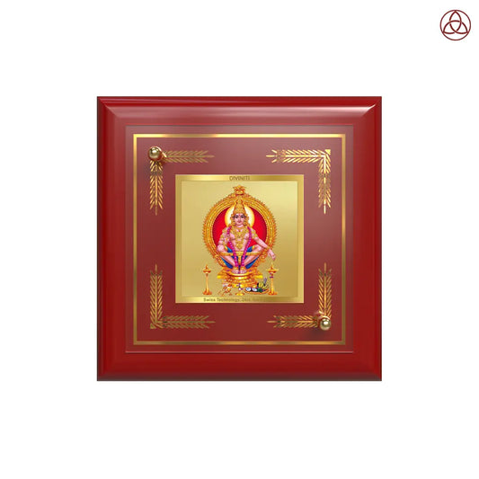 Lord Ayyappan | Hariharan for Tabletop Frame in 24K Gold Plated Foil