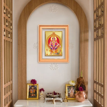 Lord Ayyappan | Hariharan for Wall Mount Photo Frame in 24K Gold Plated Foil