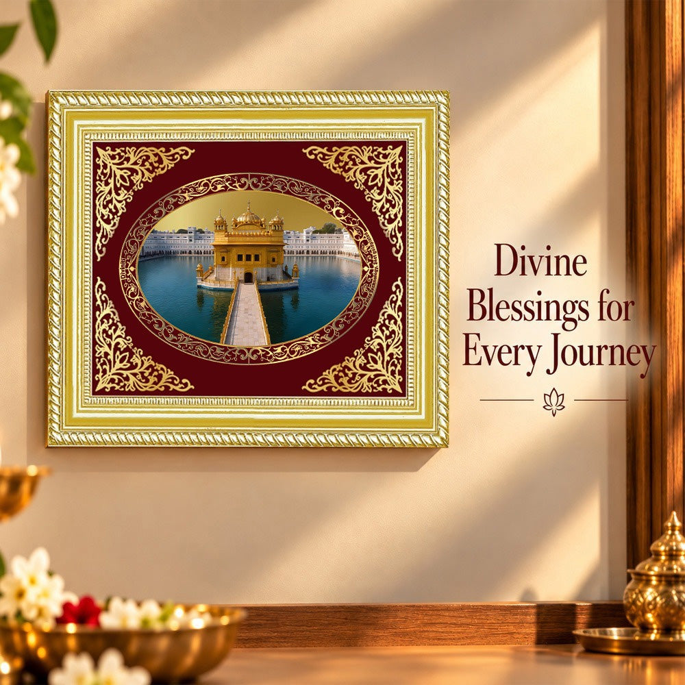 24K Gold-Plated Golden Temple BG Frame | Premium Gift Box | 26x20 CM