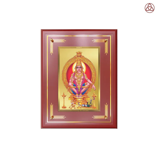 Lord Ayyappan | Hariharan For Wall & Tabletop Photo Frame in 24K Gold Plated Foil