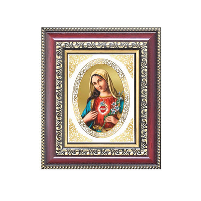 Mother Mary Divine Christian Sacred Love & Protection Royal Tabletop Frame in 24K Gold Plated Foil