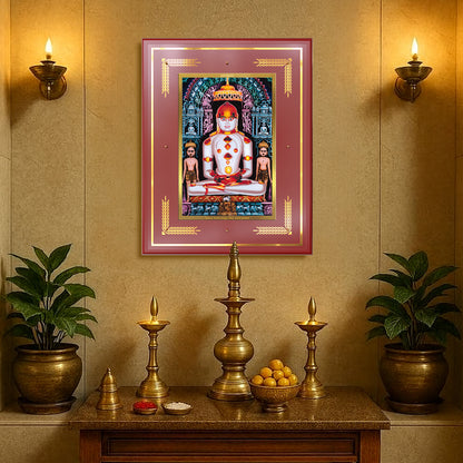 Adinath | Adishwara Tirthankara Rishabhanatha for Wall Mount Photo Frame in 24K Gold Plated Foil