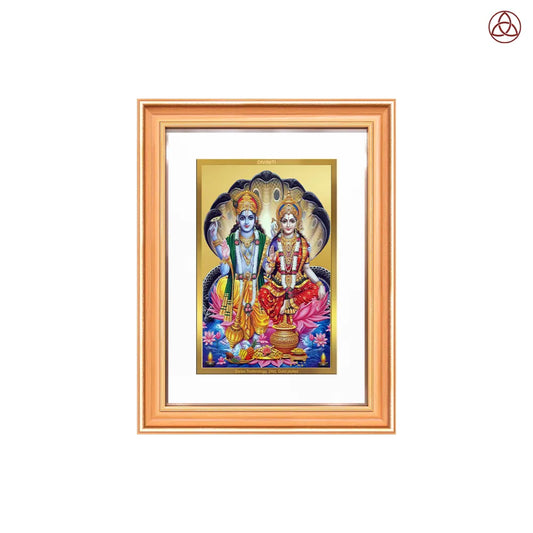 Lakshmi Vishnu | Divine Consort Wall Photo Frame in 24K Gold Plated Foil