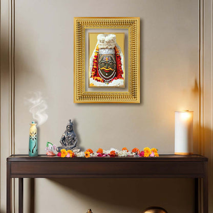 Diviniti 24K Gold Plated Mahakaleshwar (Classic) Divine Wall Frame for Home Mandir & Office Decor | Luxury Spiritual Gift