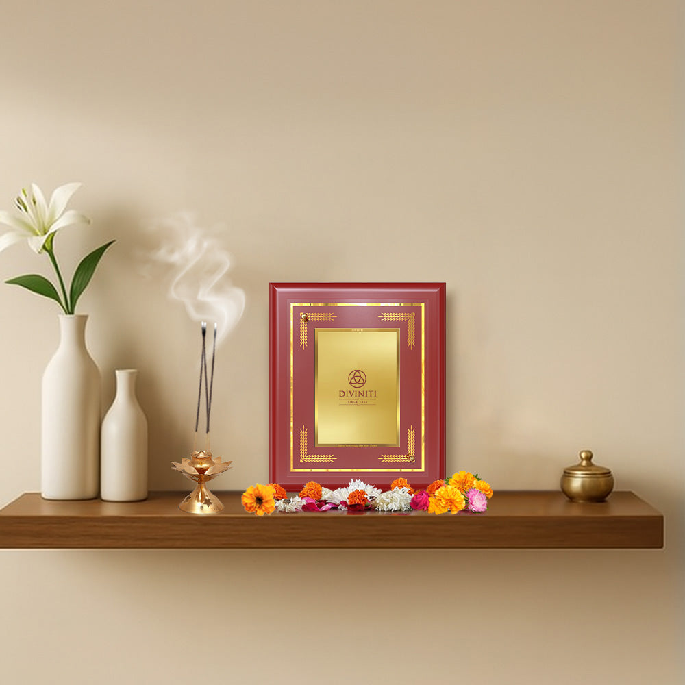 Diviniti MDF Frame Personalised Tabletop Photo Frame in 24K Gold Plated Foil
