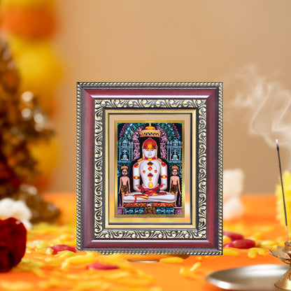Diviniti 24K Gold Plated Adinath Divine Table Top Frame for Home Mandir & Office Decor | Premium Jain Spiritual Gift
