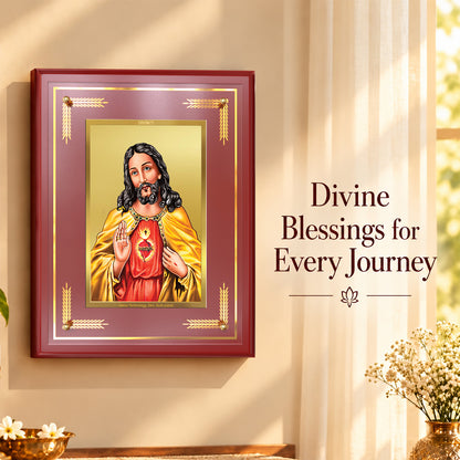 24K Gold-Plated Jesus Christ MDF Frame | Premium Gift Box | 17.5x21.5 CM