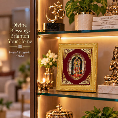 24K Gold-Plated Lord Ram Lalla Frame | Premium Gift Box | 16x13.5 CM