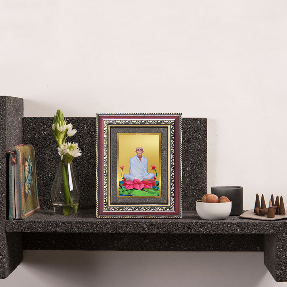 Diviniti 24K Gold Plated Ram Thakur (Classic) Divine Wall and Table Top Frame for Home Mandir & Office Decor | Luxury Spiritual Gift
