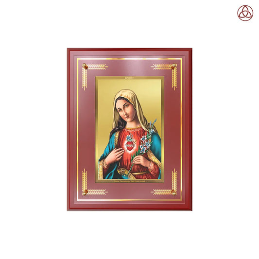 Mother Mary | Blessed Virgin Wall & Tabletop Photo Frame in 24K Gold Plated Foil