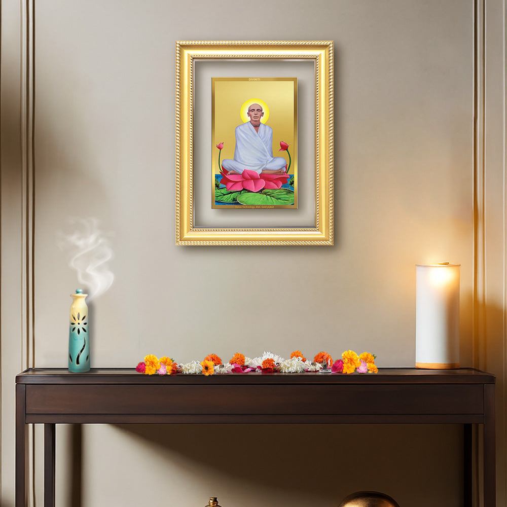 Diviniti 24K Gold Plated Ram Thakur (Classic) Divine Wall Frame for Home Mandir & Office Decor | Luxury Spiritual Gift