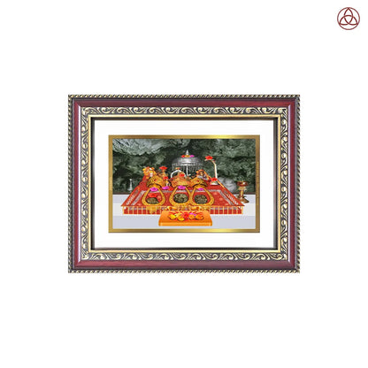 Durga Vaishno Devi Mata Ka Darbar | Divine Wall & Tabletop Photo Frame in 24K Gold Plated Foil