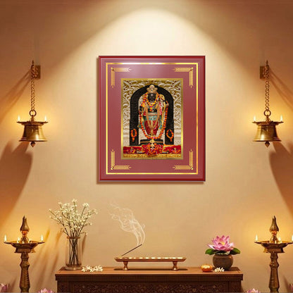 Diviniti Shree Ram Lalla Wall Photo Frame in 24K Gold Plated Foil – Divine Innocence, Joy & Auspicious Blessings