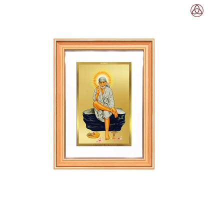Sai Baba of Shirdi | Saint of Faith & Compassion Wall Photo Frame in 24K Gold Plated Foil