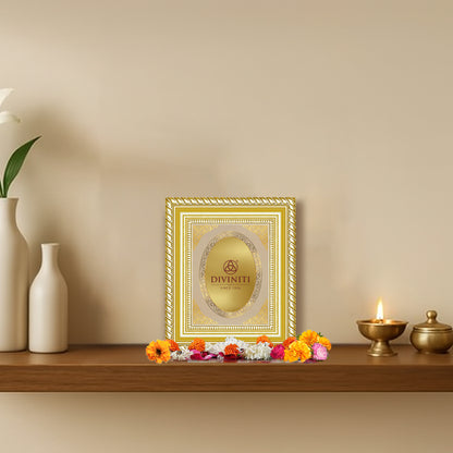 Diviniti Double Glass Frame Personalised Tabletop Photo Frame in 24K Gold Plated Foil