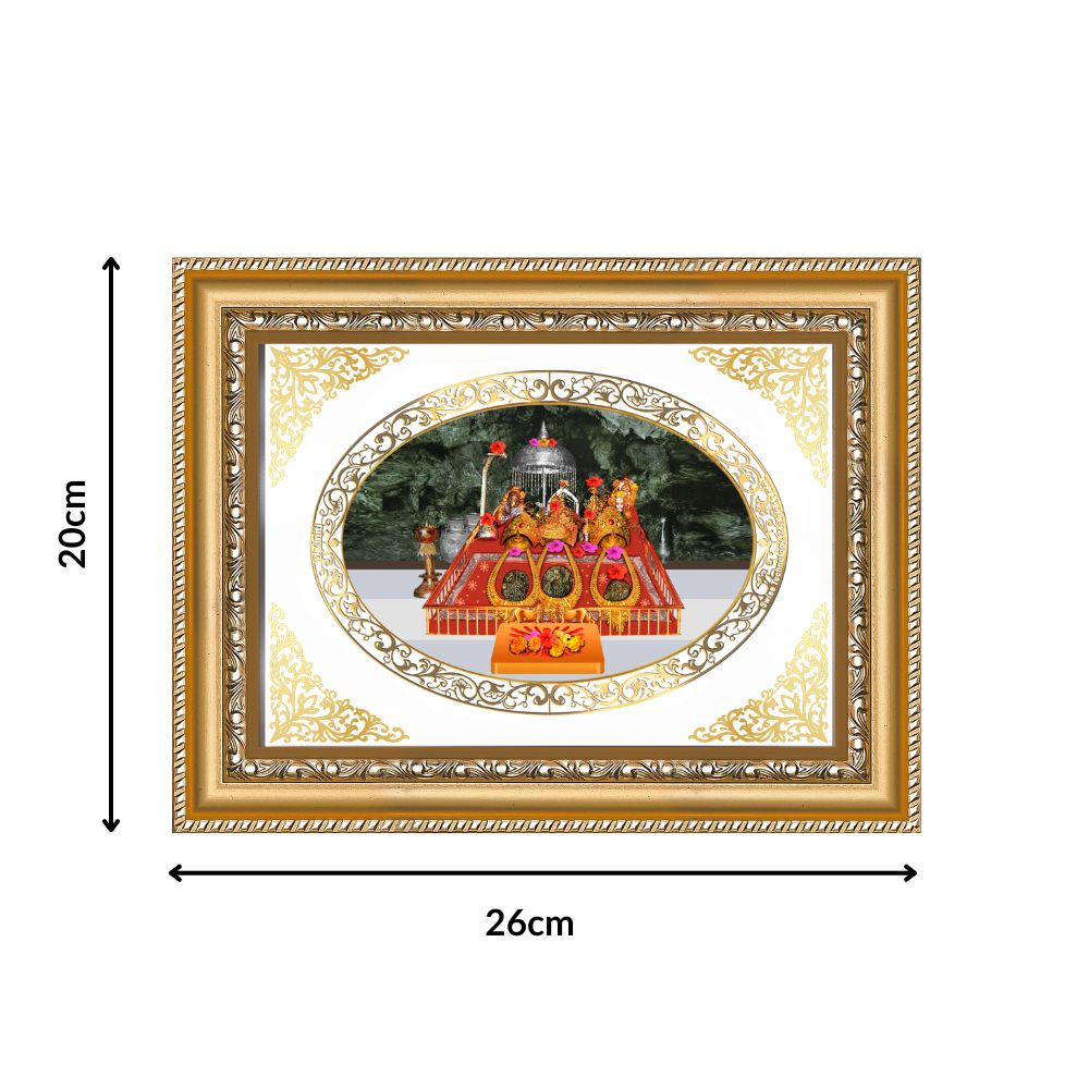 Mata Ka Darbar | Divine Wall & Tabletop Royal Photo Frame in 24K Gold Plated Foil
