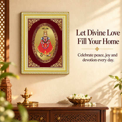24K Gold-Plated Khatu Shyam Frame | Premium Gift Box | 35x27 CM