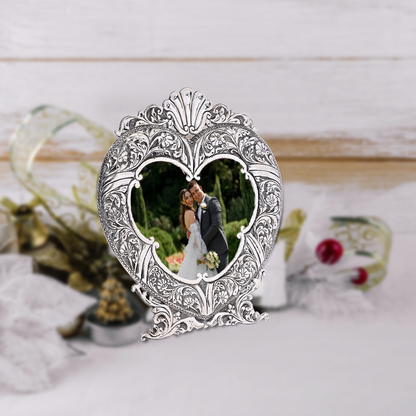 Pure Silver Photo Frame Hearth Design (19x21 cm 210g)
