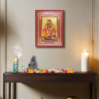 Diviniti 24K Gold Plated Banke Bihari Ji Blessing Tabletop Photo Frame | Love, Devotion & Divine Grace