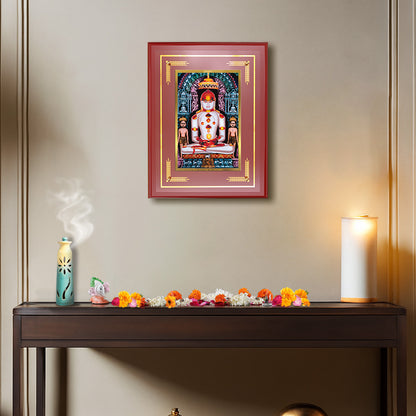 Diviniti 24K Gold Plated Lord Adinath Tabletop Photo Frame | Peace, Spiritual Wisdom & Divine Grace