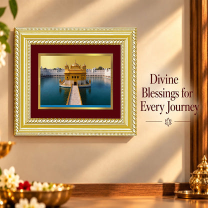 24K Gold-Plated Golden Temple Frame | Premium Gift Box | 21.5x17.5 CM