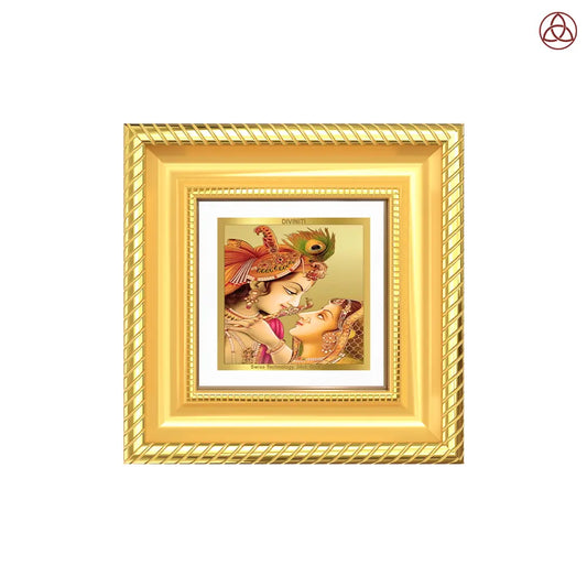 Krishna with Flute | Lord Krishna Tabletop Frame in 24K Gold Plated Foil