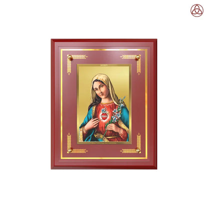 Mother Mary | Blessed Virgin Wall & Tabletop Photo Frame in 24K Gold Plated Foil