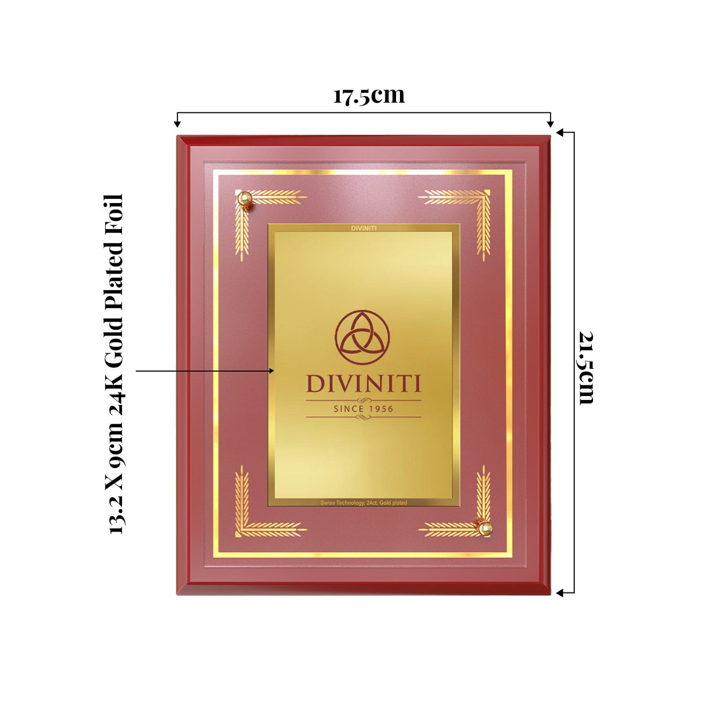 Diviniti MDF Frame Personalised Tabletop and Wall Photo Frame in 24K Gold Plated Foil | MDF-S2