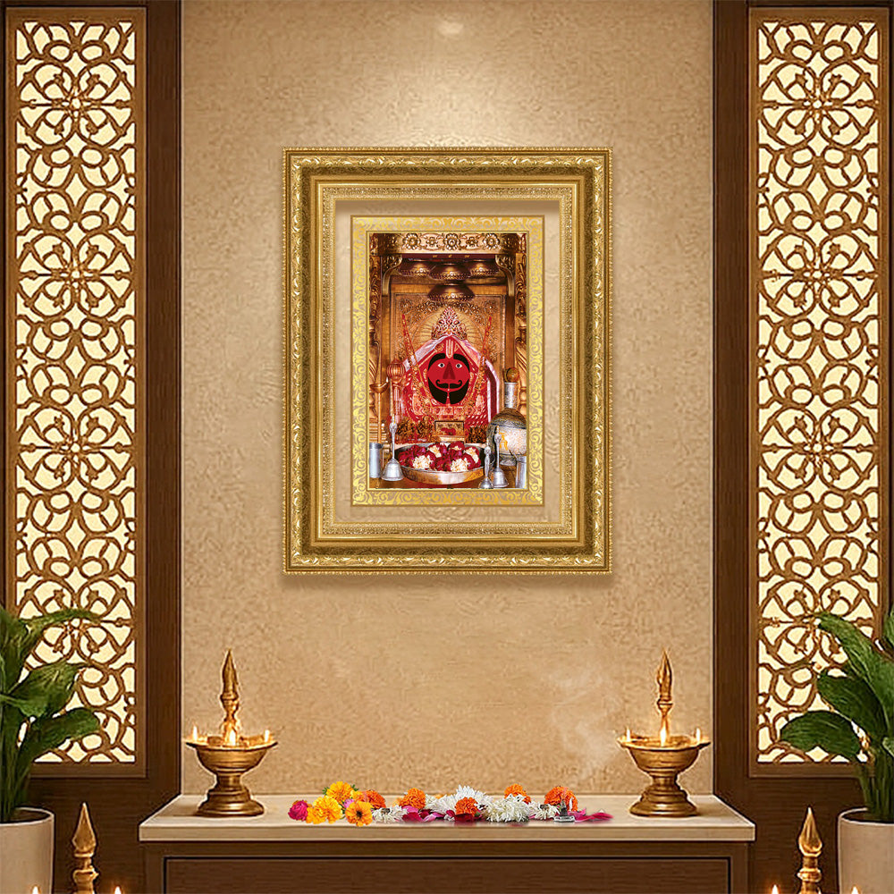 Diviniti 24K Gold Plated Salasar Balaji (Classic) Divine Wall Frame for Home Mandir & Office Decor | Luxury Spiritual Gift