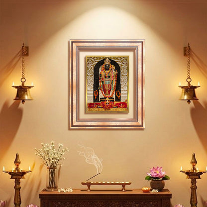 Diviniti 24K Gold Plated Ram Lalla (Classic) Divine Wall Frame for Home Mandir & Office Decor | Luxury Spiritual Gift