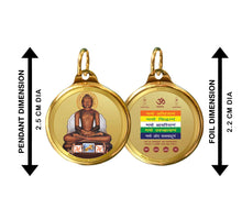 Load image into Gallery viewer, Diviniti 24K Double sided Gold Plated Pendant Mahavir &amp; Namokar Mantra|22 MM Flip Coin (1 PCS)

